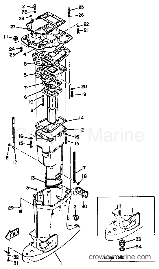 Yamaha Motors 115ETXN - UPPER CASING