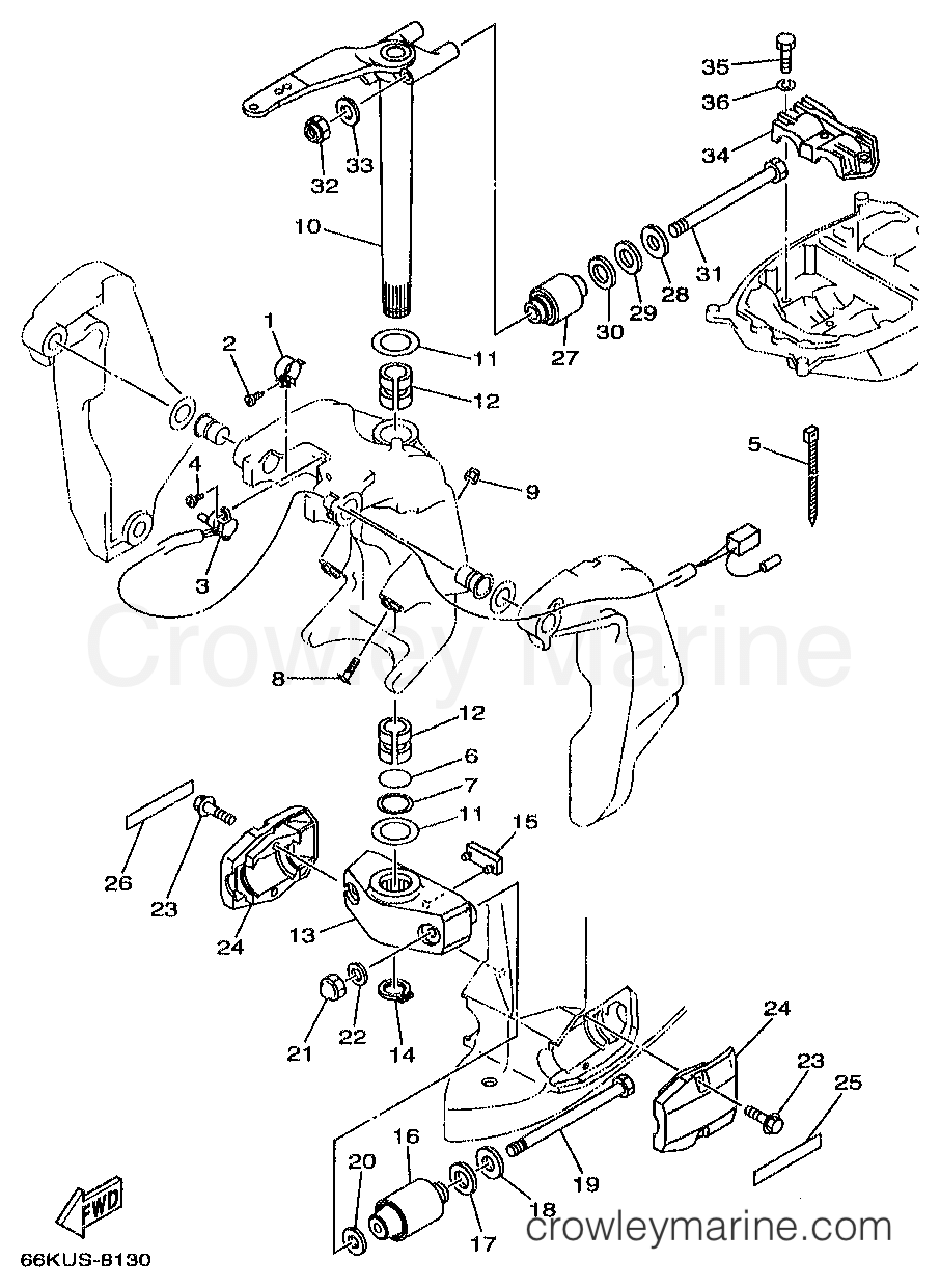 Yamaha Motors V200TLRW - BRACKET 2