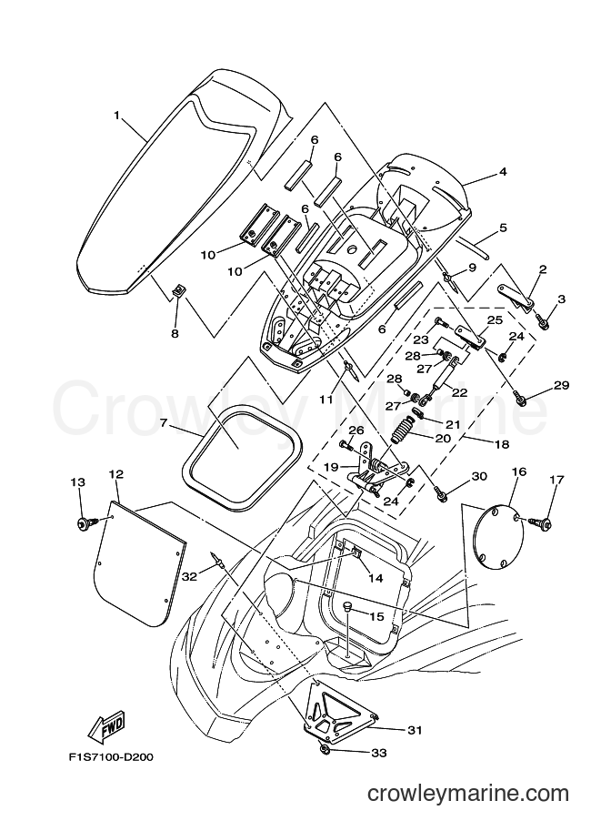 Yamaha Motors FX1100 (F1S8) [010] - ENGINE HATCH 2