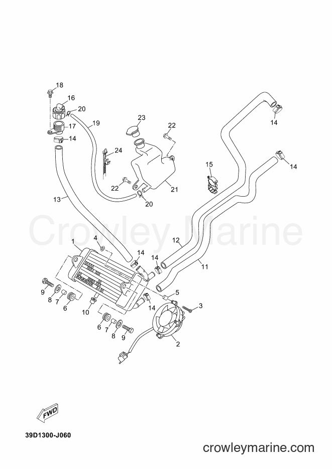 2012 Scooter YP125R - YP125R (2AB9) [020] - RADIATOR & HOSE