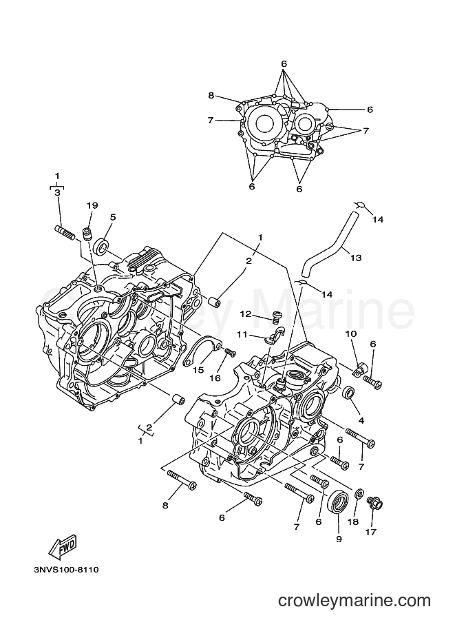 2000 Dirt Bike XT350 - XT350 (5LJ2) [010] - CRANKCASE