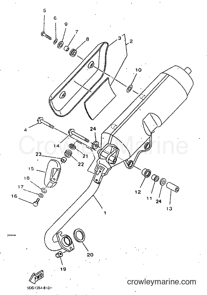 1998 Scooter YP125E - YP125E (5DS8) [010] - EXHAUST