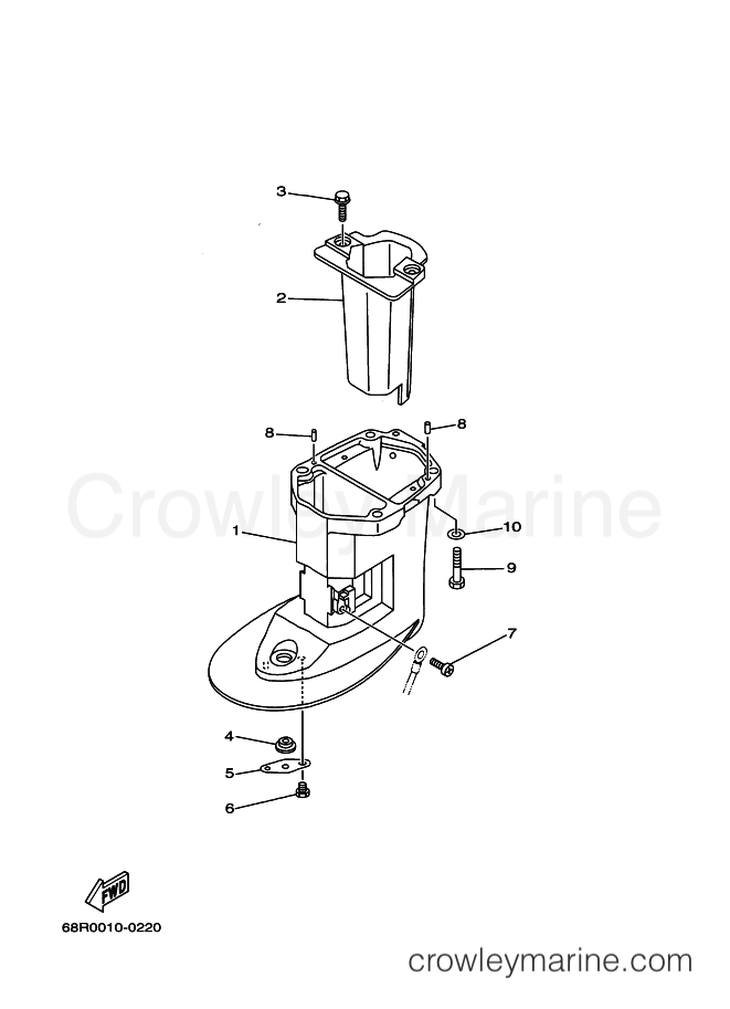 Yamaha Motors F6B (69F0) [030] - UPPER CASING