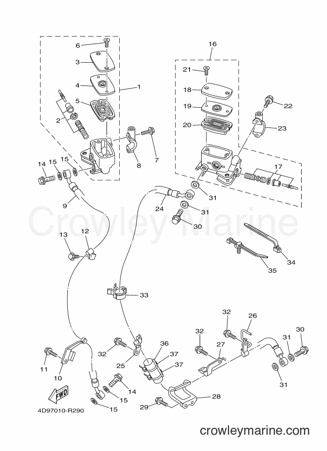 Yamaha Motors YP250 (4D97) [010] - FRONT MASTER CYLINDER