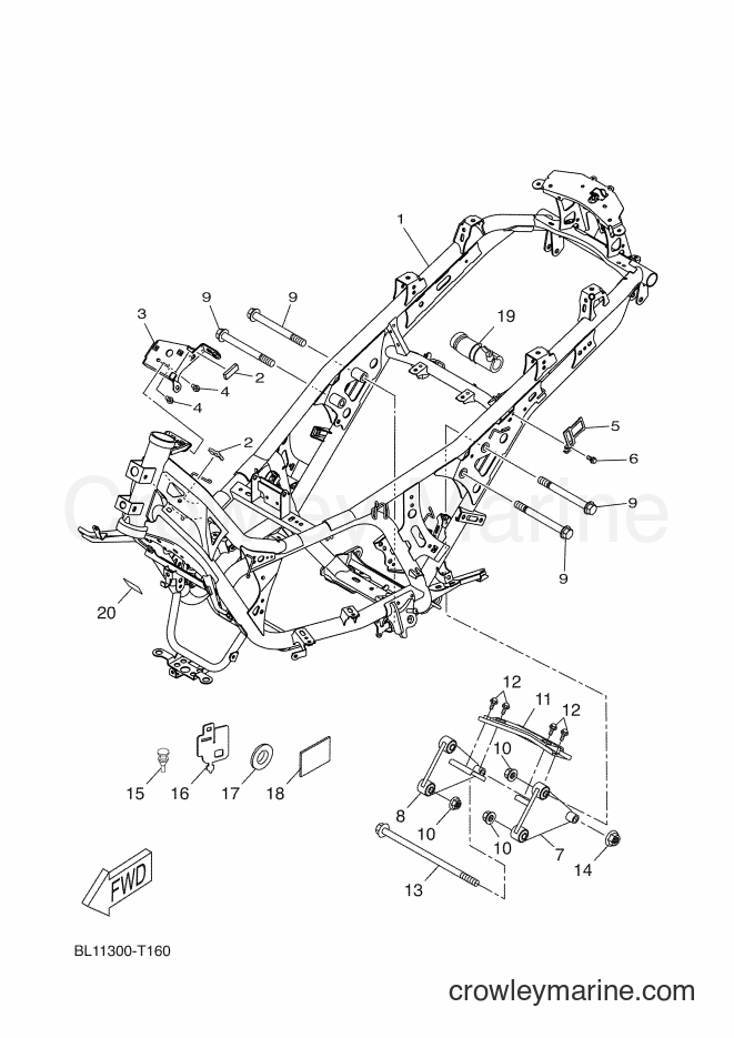 2018 Scooter YP400RA - YP400RA (BL11) [070] - FRAME