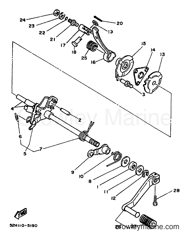 1984 ATV YFM200 - YFM200 (52H) [999] - SHIFT SHAFT