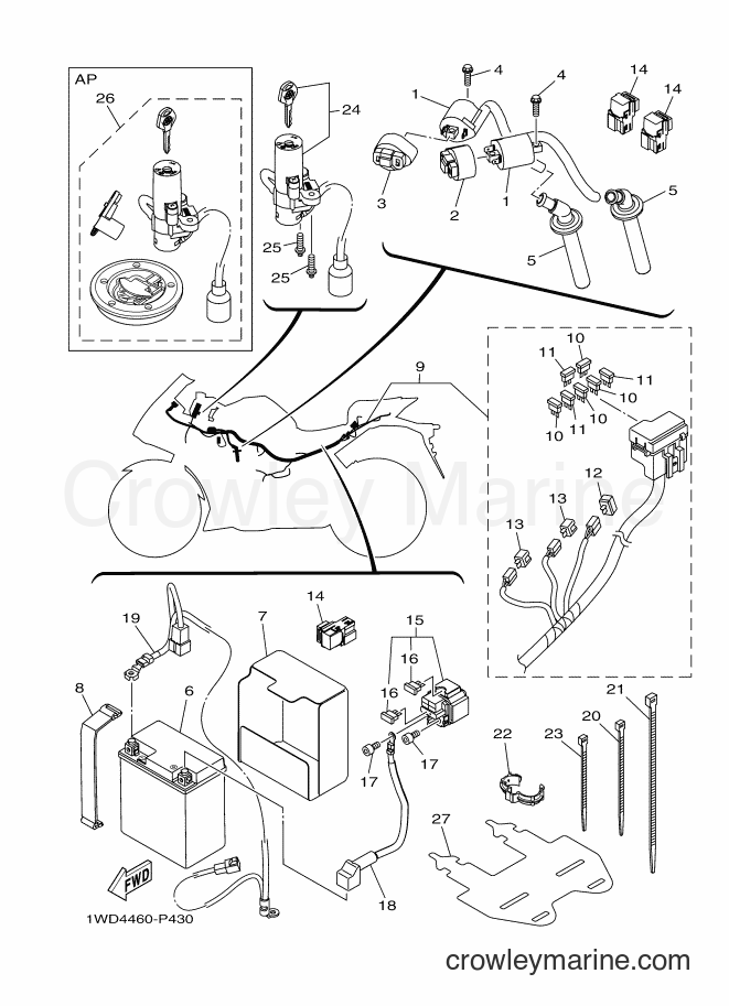 Yamaha Motors YZF-R25 (1WD4) [010] - ELECTRICAL 1
