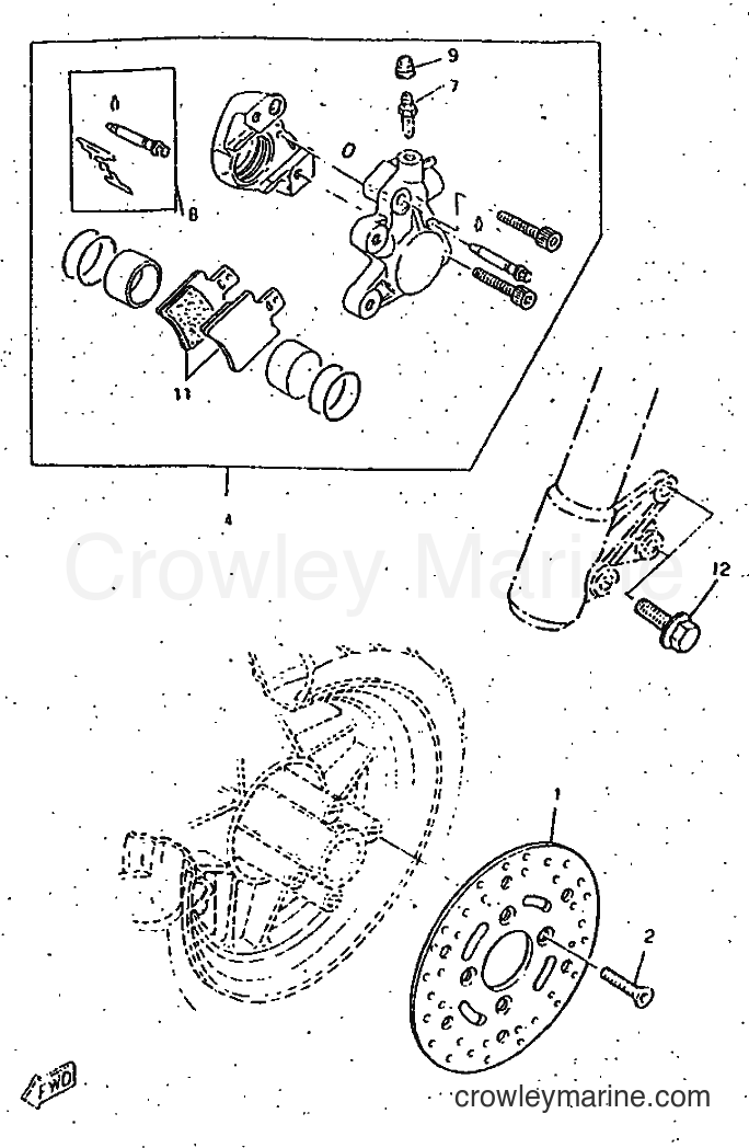 1997 Scooter CW50RSP - CW50RSP (4UR7) [999] - FRONT BRAKE CALIPER