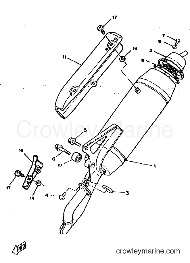 1995 Scooter CW50 - CW50 (4RW1) [010] - EXHAUST