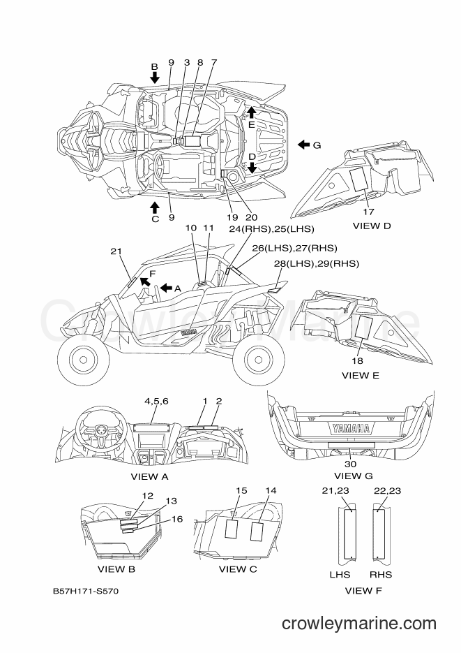 2017 ATV YXZ1000ETS - YXZ1000ETS (B57H) [010] - EMBLEM & LABEL 1
