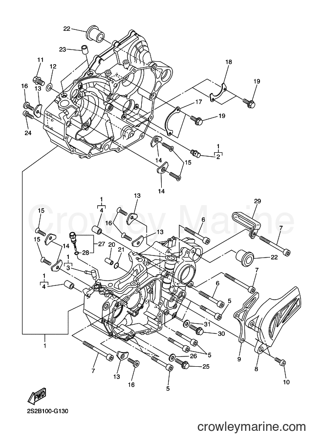 2008 Dirt Bike YZ450F - YZ450F (2S2B) [020] - CRANKCASE