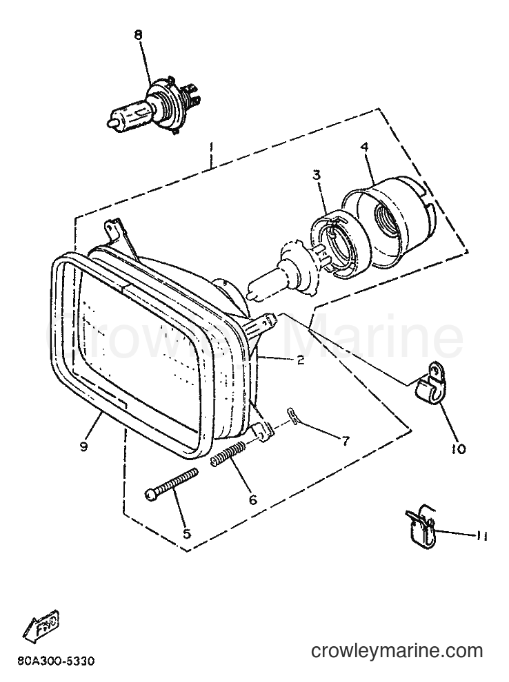 Yamaha Motors BR250TFP (86D2) [999] - HEADLIGHT