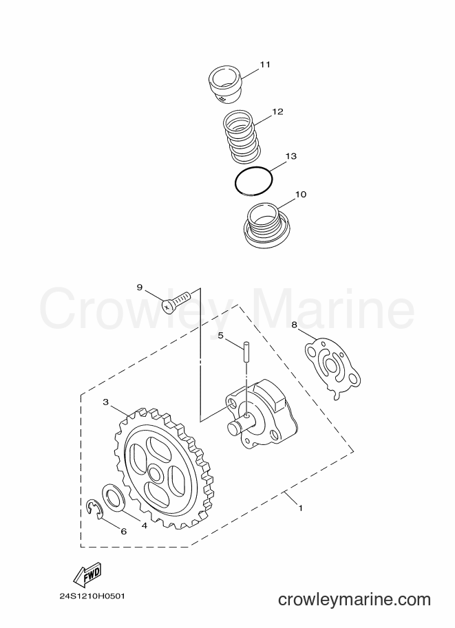 2009 Scooter YW125 - YW125 (37D1) [010] - OIL PUMP