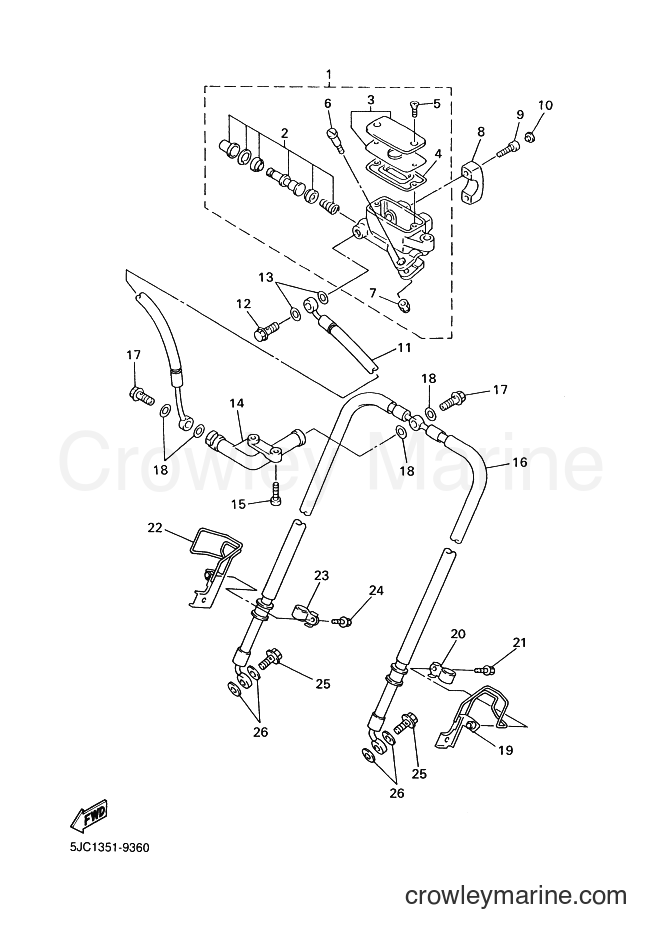 1999 Cruiser XVZ13TF - XVZ13TF (5JC1) [050] - FRONT MASTER CYLINDER