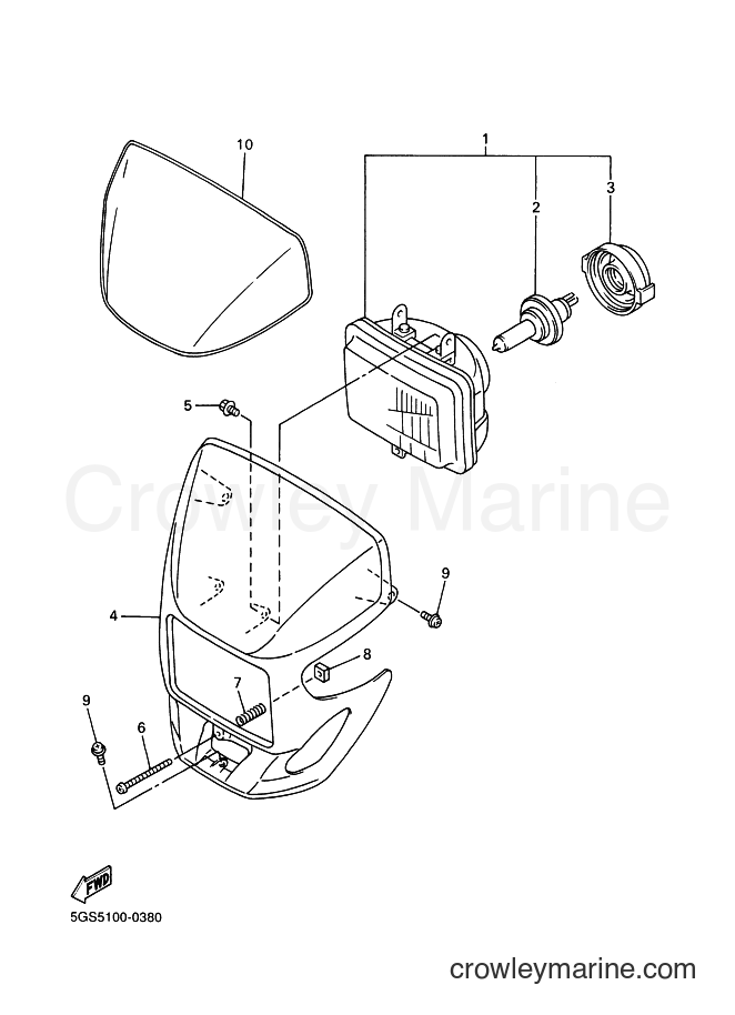2000 Dirt Bike WR400F - WR400F (5GS6) [020] - HEADLIGHT