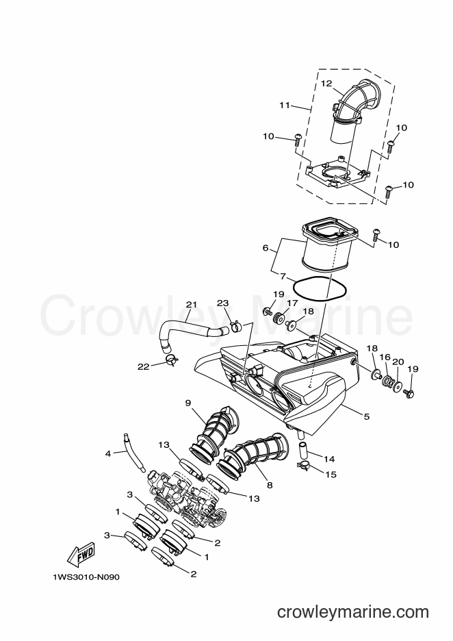 2014 Street Bike MT-07 - MT-07 (1WS3) [010] - INTAKE