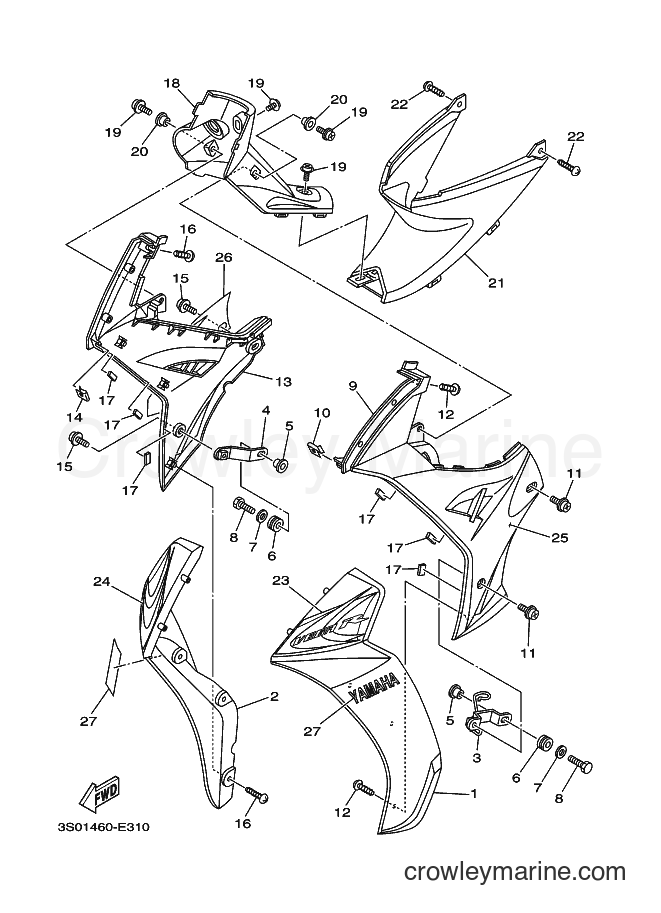 Yamaha Motors T110LSE (4D71) [010] - LEG SHIELD