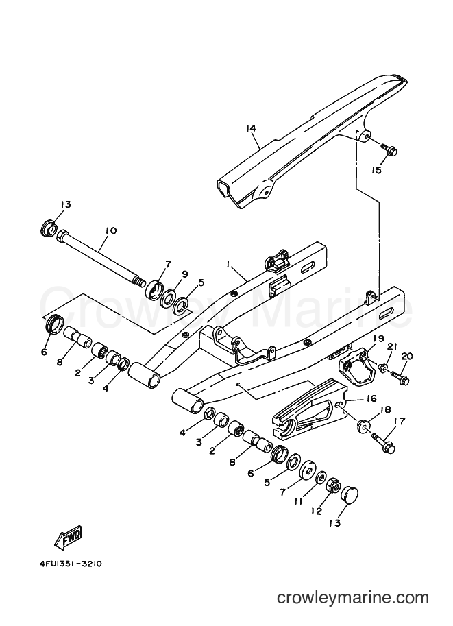 2000 Dirt Bike TDR125 - TDR125 (5AN8) [030] - REAR ARM