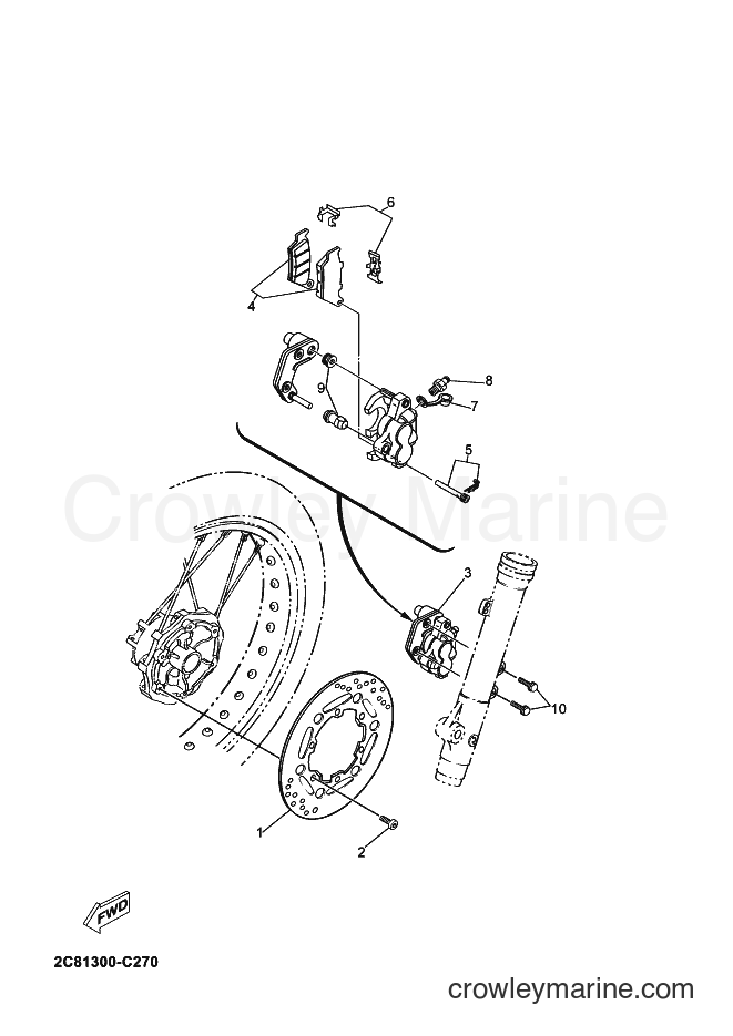 2006 Dirt Bike DT125X - DT125X (2C82) [060] - FRONT BRAKE CALIPER