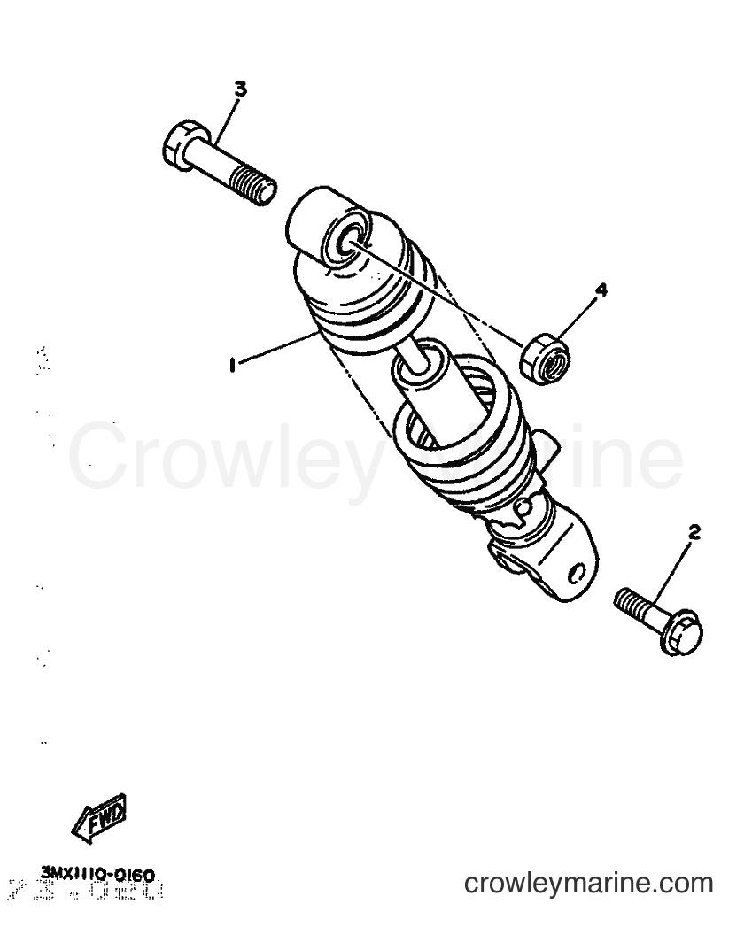 1992 Scooter CW65 - CW65 (4GP1) [999] - REAR SUSPENSION