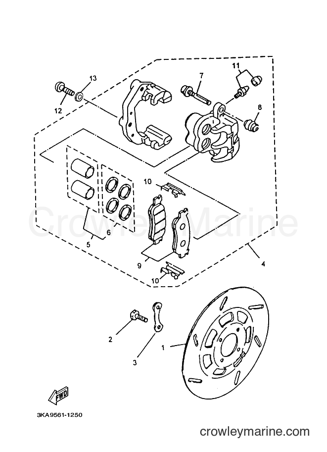 2004 Street Bike RX-K - RX-K (3KAF) [010] - FRONT BRAKE CALIPER