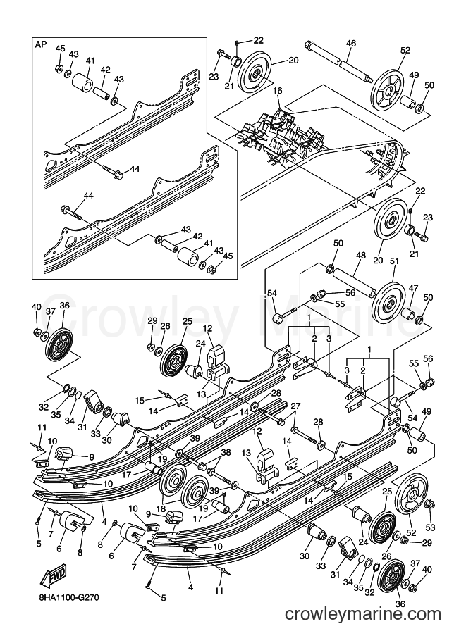 2008 Snowmobile RFX10RM - RFX10RM (8HA6) [010] - TRACK SUSPENSION 1