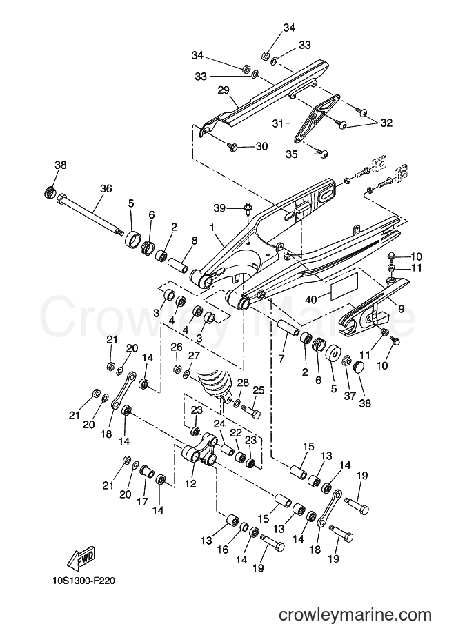 2008 Dirt Bike XT660X - XT660X (10S3) [050] - REAR ARM