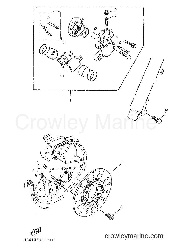 1996 Scooter CW50 - CW50 (4VV2) [999] - FRONT BRAKE CALIPER