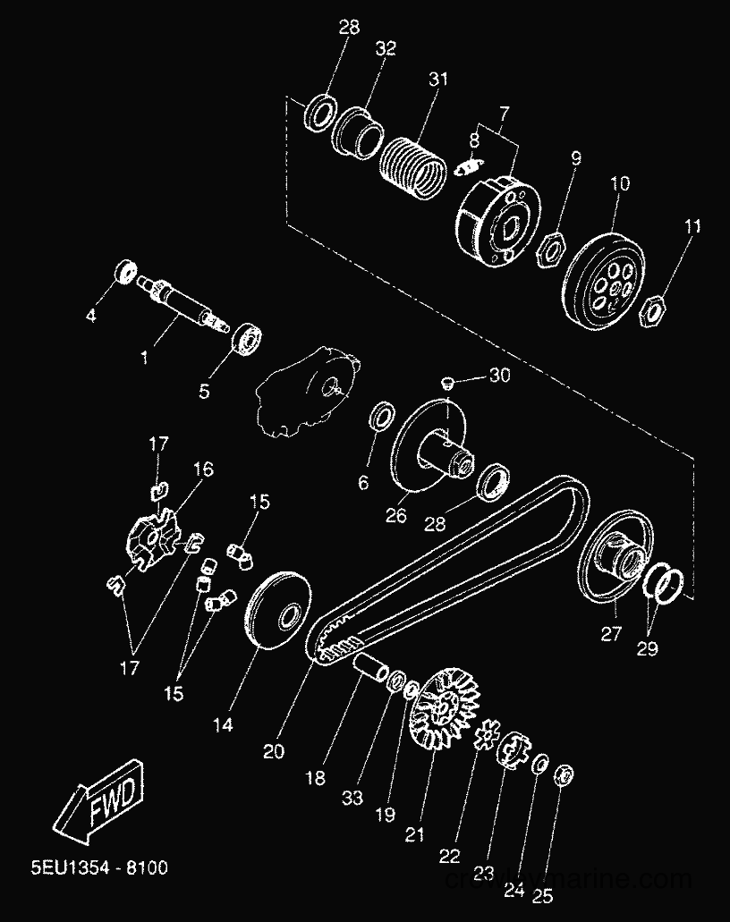 2000 Scooter YH50 - YH50 (5JB4) [030] - CLUTCH
