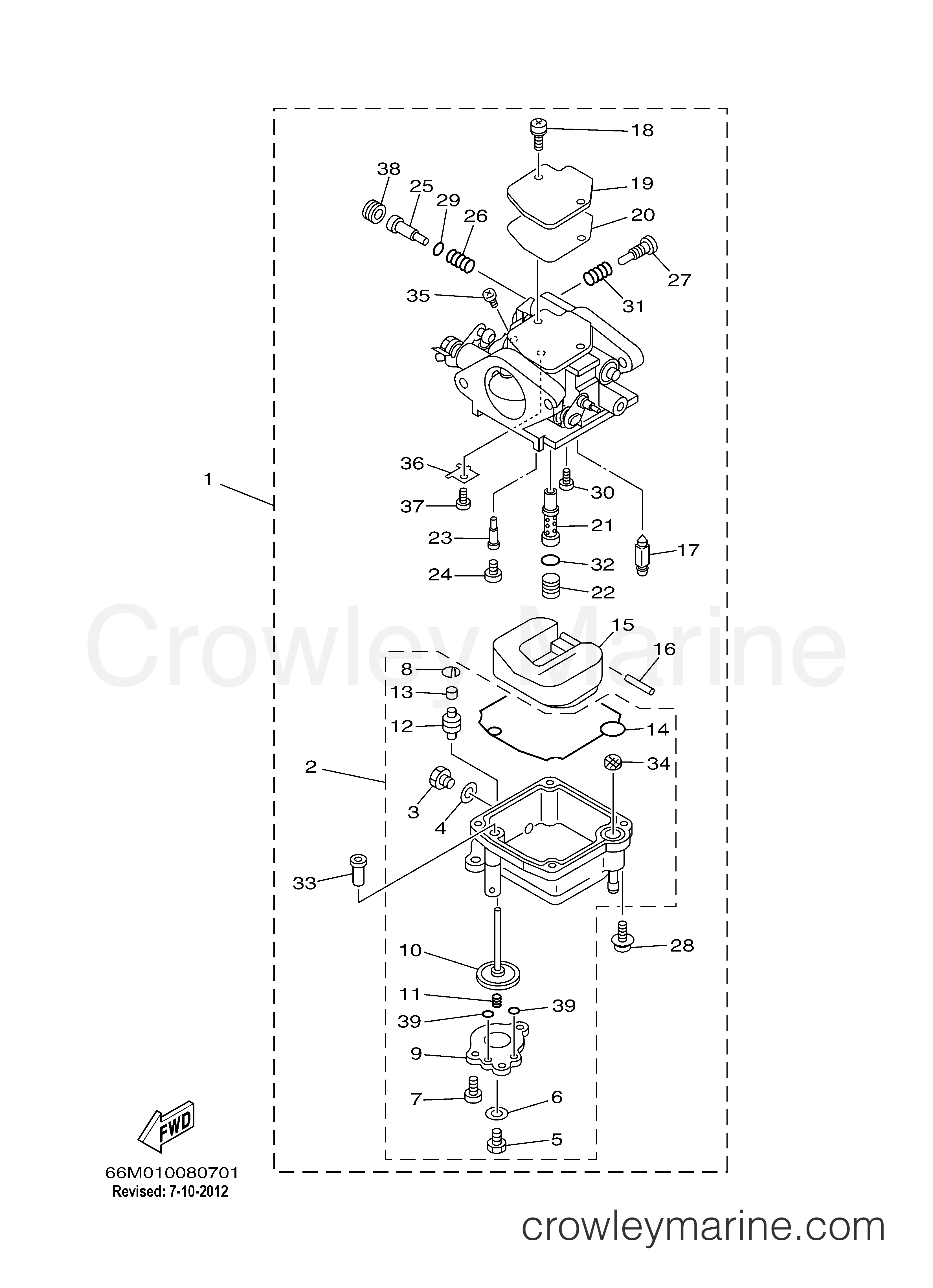 Yamaha Motors F15ESHW - CARBURETOR