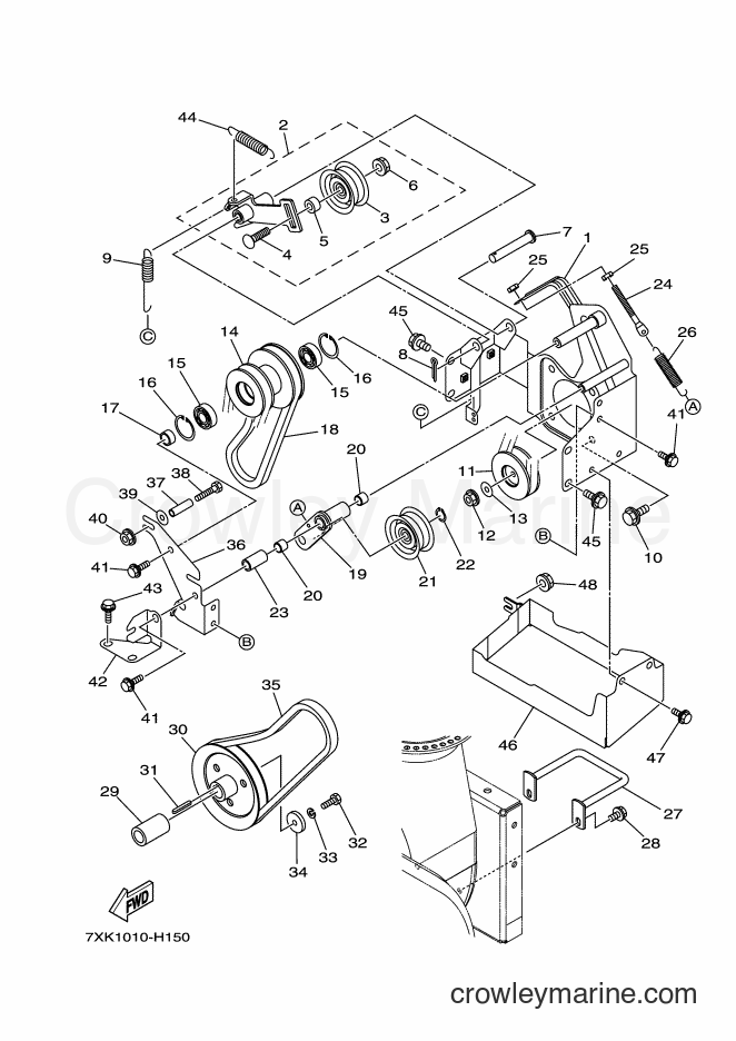 2012 Snowblower YU240 - YU240 (7XK1) [010] - V BELT & PULLEY