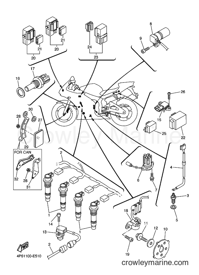 2006 Sport Bike YZF-R6S - YZF-R6S (4P63) [010] - ELECTRICAL 1