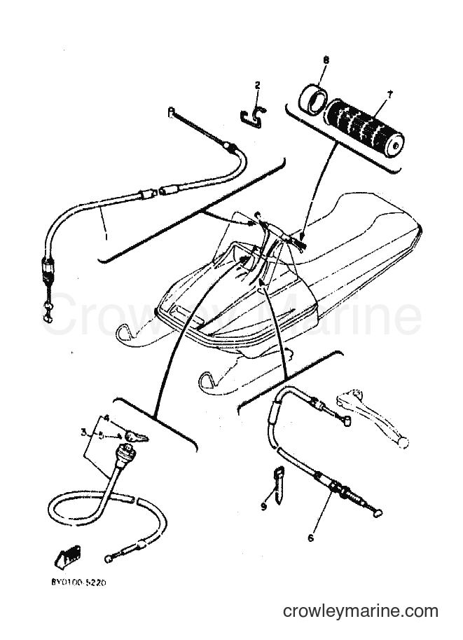 Yamaha Motors SR540P (87U1) [010] - CONTROL CABLE
