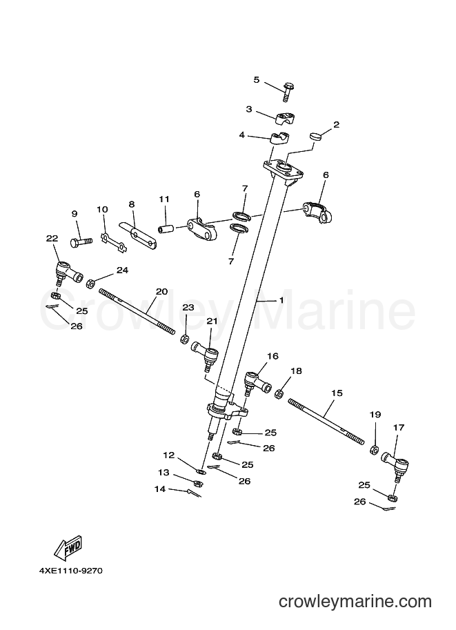 Yamaha Motors YFM250 (4XEC) [010] - STEERING