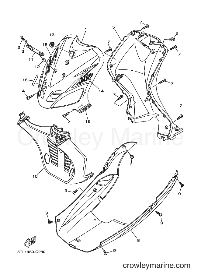 2004 Scooter AL115S - AL115S (5TL1) [010] - LEG SHIELD