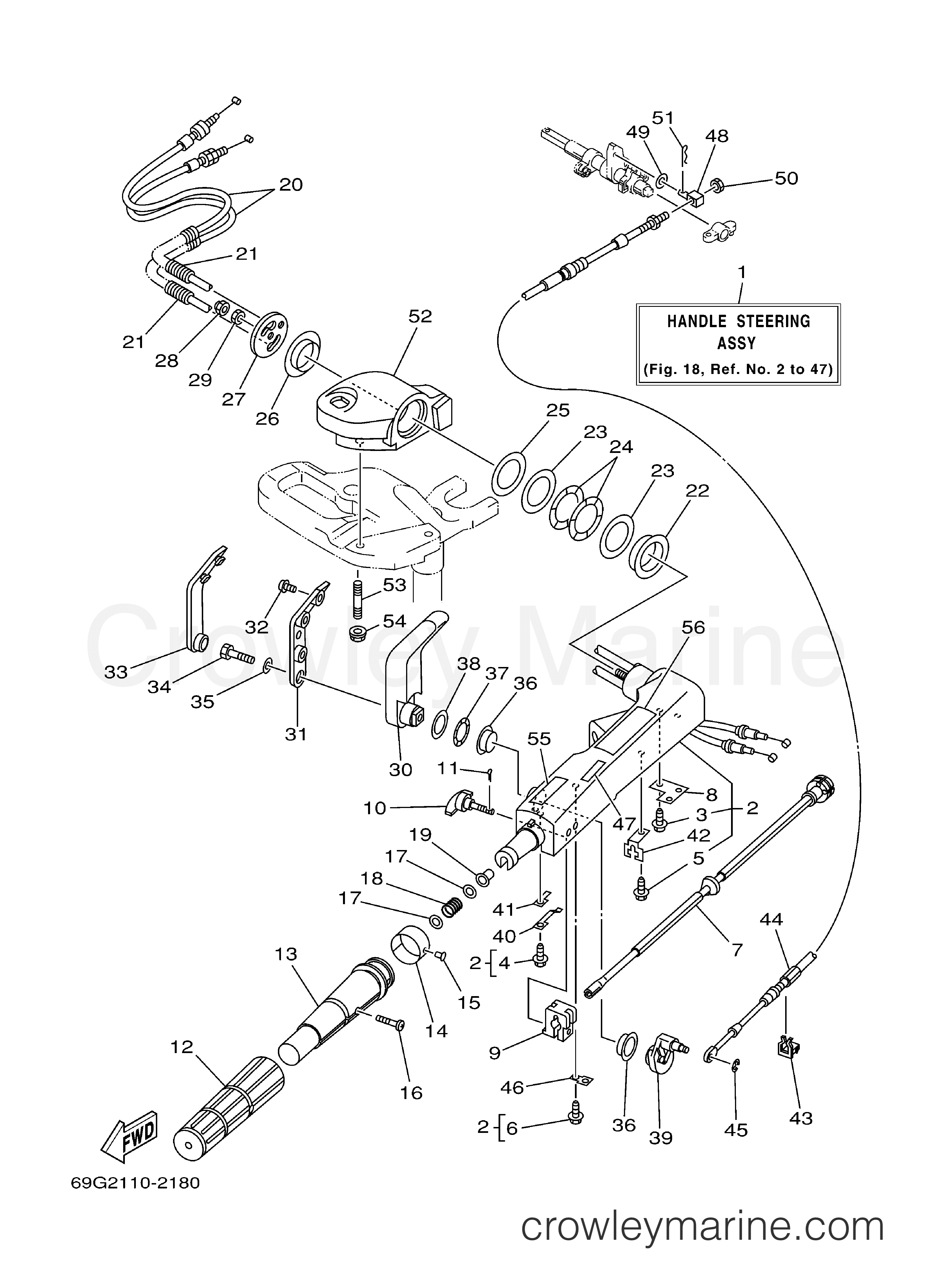 Yamaha Motors T8PLHB - STEERING