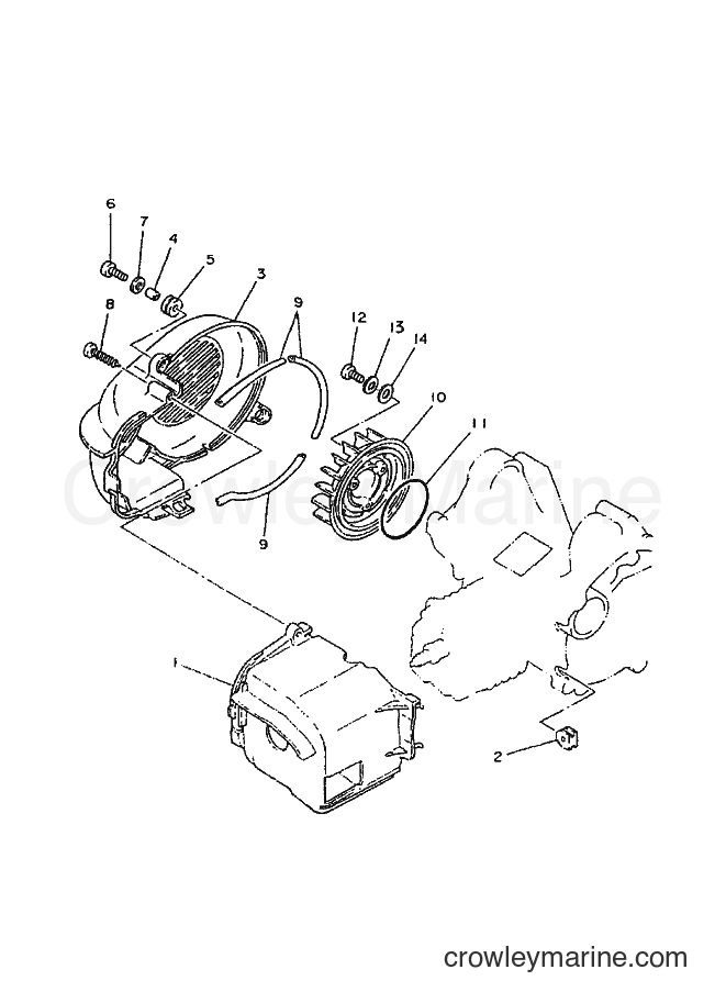 Yamaha Motors CY50R (3WG8) [010] - AIR SHROUD & FAN