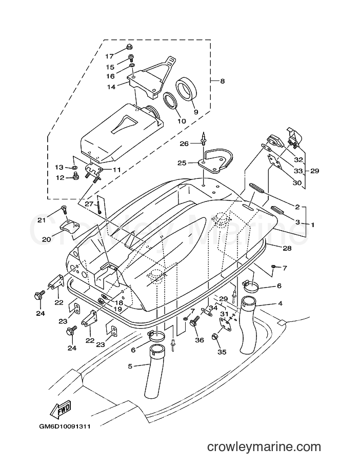 Yamaha Motors JET FOR SJ700AY (64VC) [020] - ENGINE HATCH