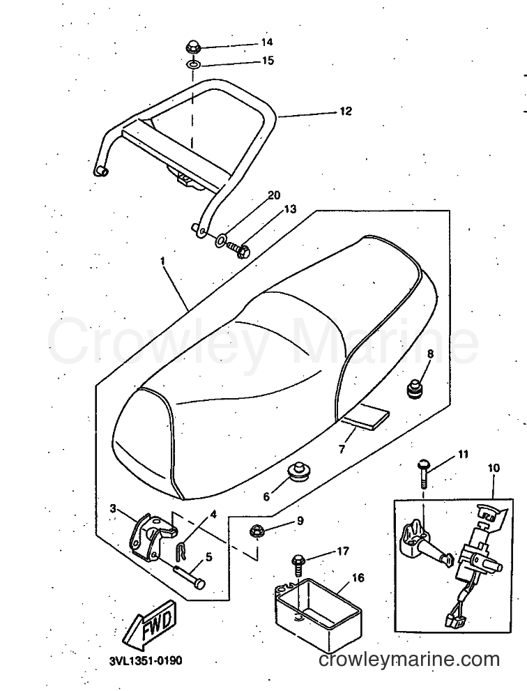 1999 Scooter CW50 - CW50 (5HG1) [010] - SEAT & CARRIER