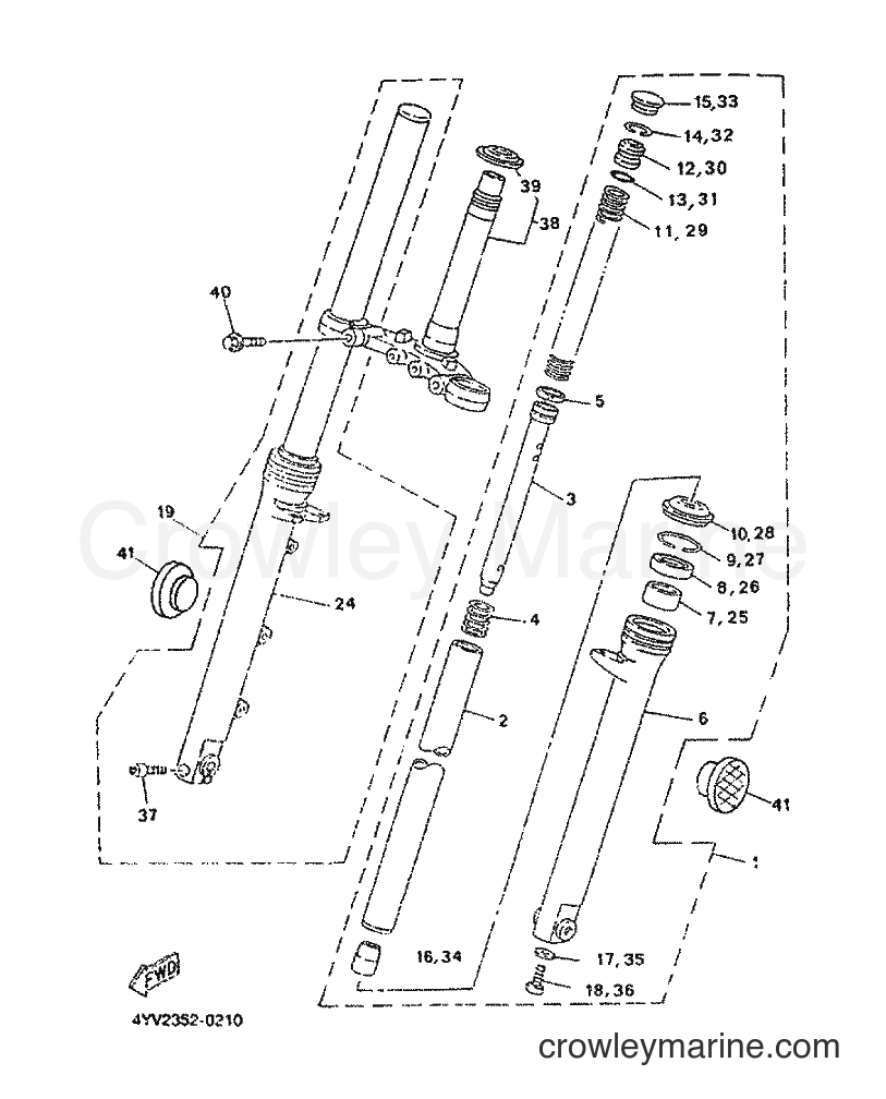 Yamaha Motors TZR50 (5DU5) [010] - FRONT FORK