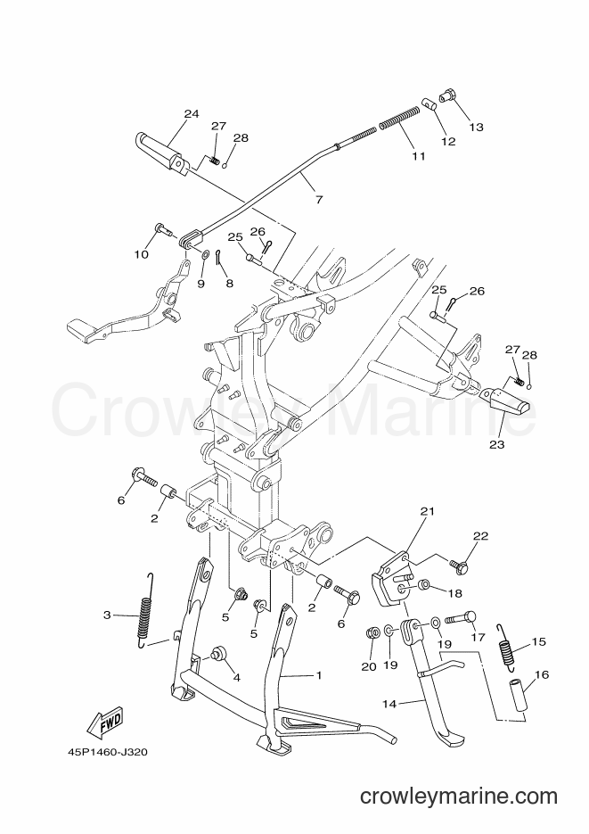 Yamaha Motors FZ16 (45P2) [010] - STAND & FOOTREST 2