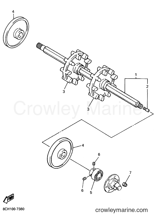 1997 Snowmobile VX600SX - VX600SX (8CV1) [020] - TRACK DRIVE 1