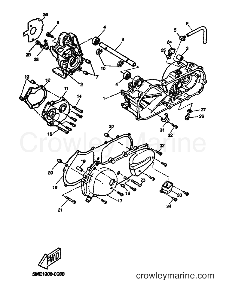 Yamaha Motors YQ100 (5ME4) [060] - CRANKCASE