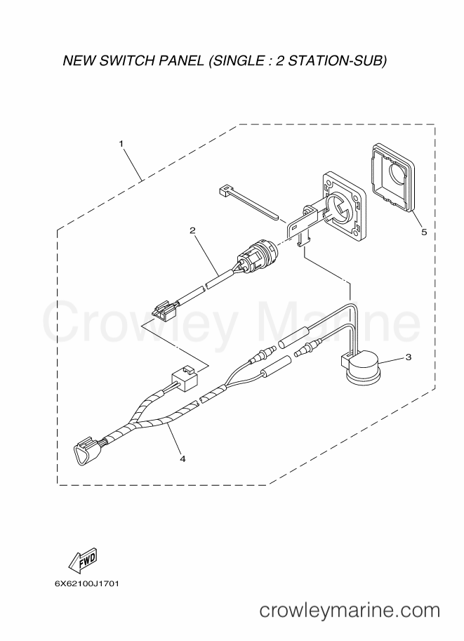 Yamaha Motors ONE TOUCH START (6X62) [100] - SWITCH & PANEL 3 (SINGLE)