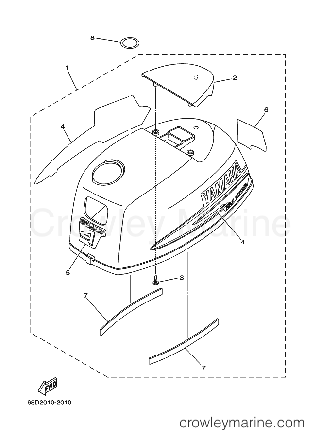 Yamaha Motors F4A (68D2) [080] - TOP COWLING