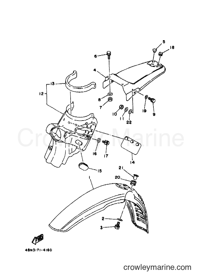 1994 Dirt Bike RT180E - RT180E (4BN3) [010] - FENDER