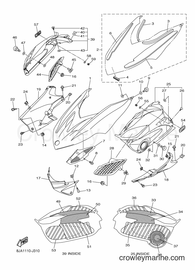 2010 Snowmobile RS10STGT - RS10STGT (8JB1) [020] - SHROUD