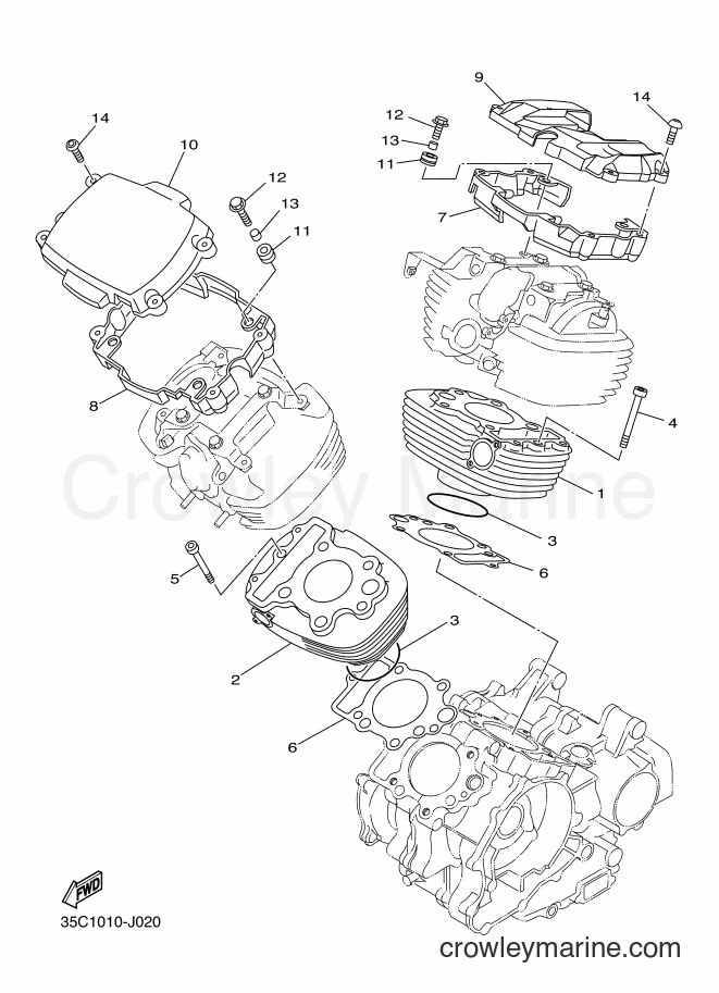 Yamaha Motors XVS400C (35C1) [010] - CYLINDER