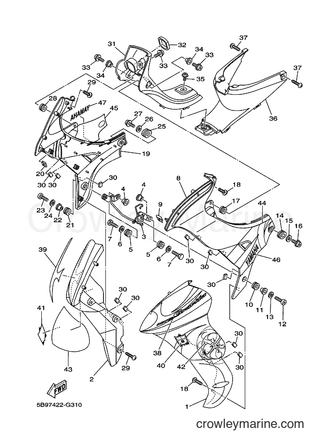 Yamaha Motors T110SEC (5B97) [010] - LEG SHIELD