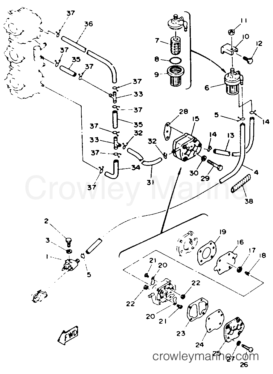 Yamaha Motors P60TLHR - FUEL SYSTEM